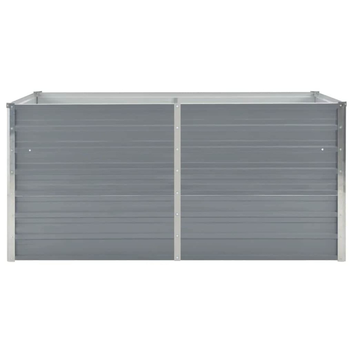 vidaXL Ζαρντινιέρα Ψηλή Γκρι 160 x 80 x 45 εκ. Γαλβανισμένος Χάλυβας