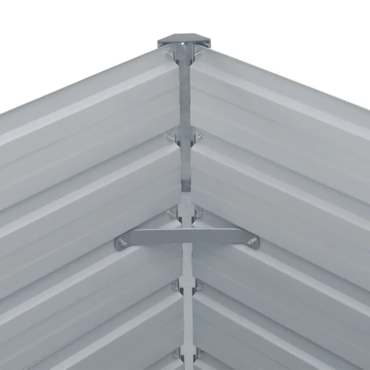 vidaXL Ζαρντινιέρα Ψηλή Γκρι 160 x 80 x 45 εκ. Γαλβανισμένος Χάλυβας