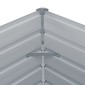 vidaXL Ζαρντινιέρα Ψηλή Γκρι 160 x 80 x 45 εκ. Γαλβανισμένος Χάλυβας
