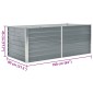 vidaXL Ζαρντινιέρα Ψηλή Γκρι 160 x 80 x 45 εκ. Γαλβανισμένος Χάλυβας