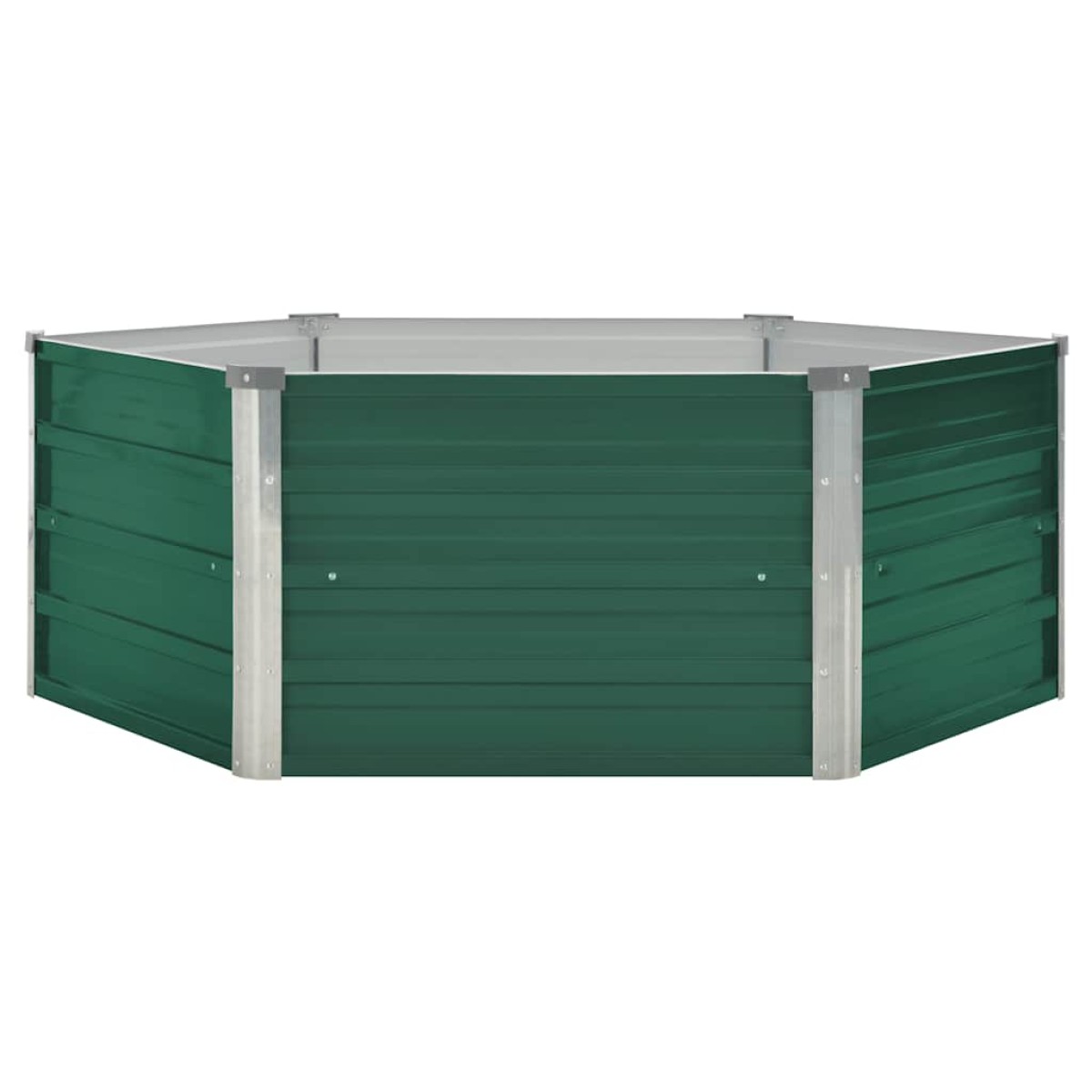vidaXL Ζαρντινιέρα Ψηλή Πράσινη 129x129x46 εκ. Γαλβανισμένος Χάλυβας