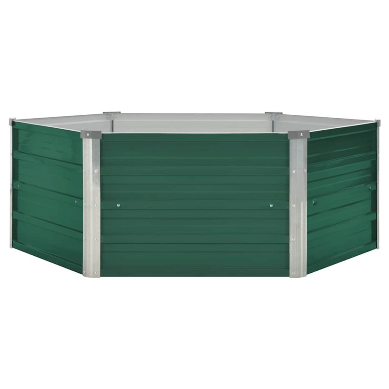 vidaXL Ζαρντινιέρα Ψηλή Πράσινη 129x129x45 εκ. Γαλβανισμένος Χάλυβας