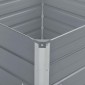 vidaXL Ζαρντινιέρα Ψηλή Γκρι 100 x 100 x 45 εκ. Γαλβανισμένος Χάλυβας