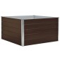 vidaXL Ζαρντινιέρα Ψηλή Καφέ 100 x 100 x 45 εκ. Γαλβανισμένος Χάλυβας
