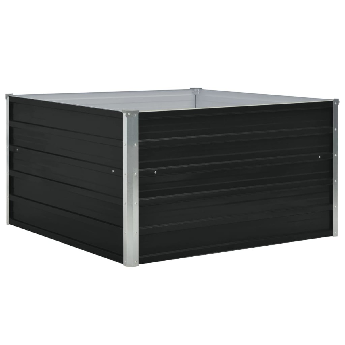 vidaXL Ζαρντινιέρα Ψηλή Ανθρακί 100x100x45 εκ. Γαλβανισμένος Χάλυβας