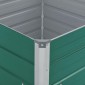 vidaXL Ζαρντινιέρα Ψηλή Πράσινη 100x100x45 εκ. Γαλβανισμένος Χάλυβας