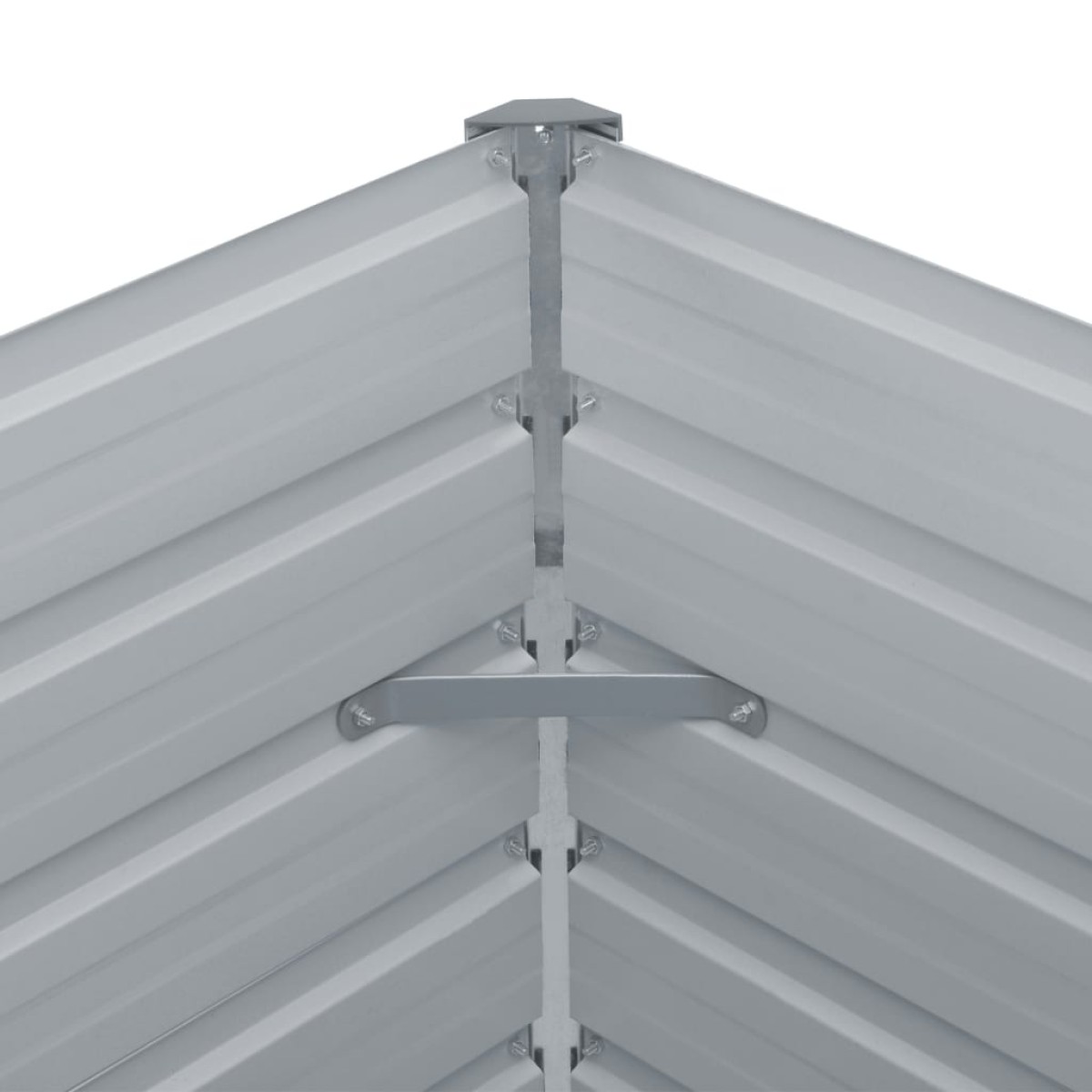 vidaXL Ζαρντινιέρα Ψηλή Πράσινη 100x100x45 εκ. Γαλβανισμένος Χάλυβας