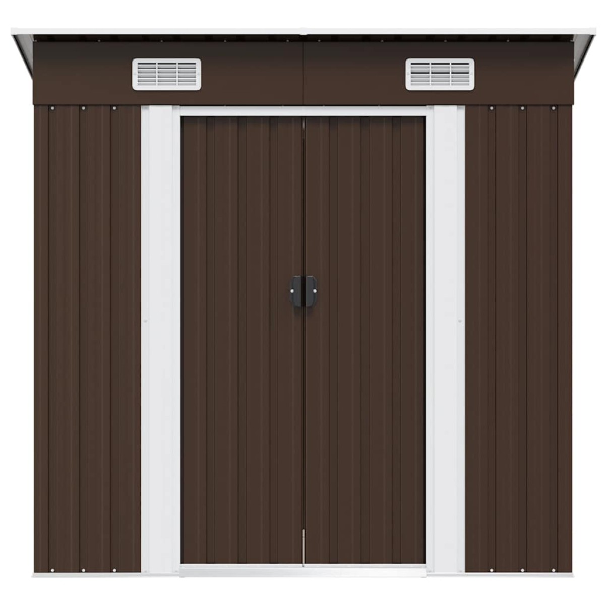 vidaXL Αποθήκη Κήπου Καφέ 194 x 121 x 181 εκ. Ατσάλινη