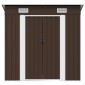vidaXL Αποθήκη Κήπου Καφέ 194 x 121 x 181 εκ. Ατσάλινη
