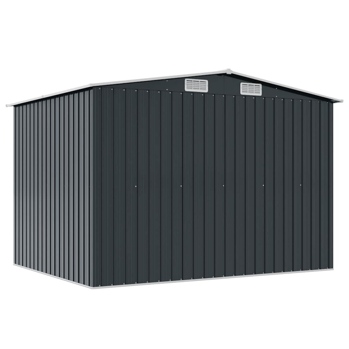 vidaXL Αποθήκη Κήπου Ανθρακί 257 x 205 x 178 εκ. Ατσάλινη