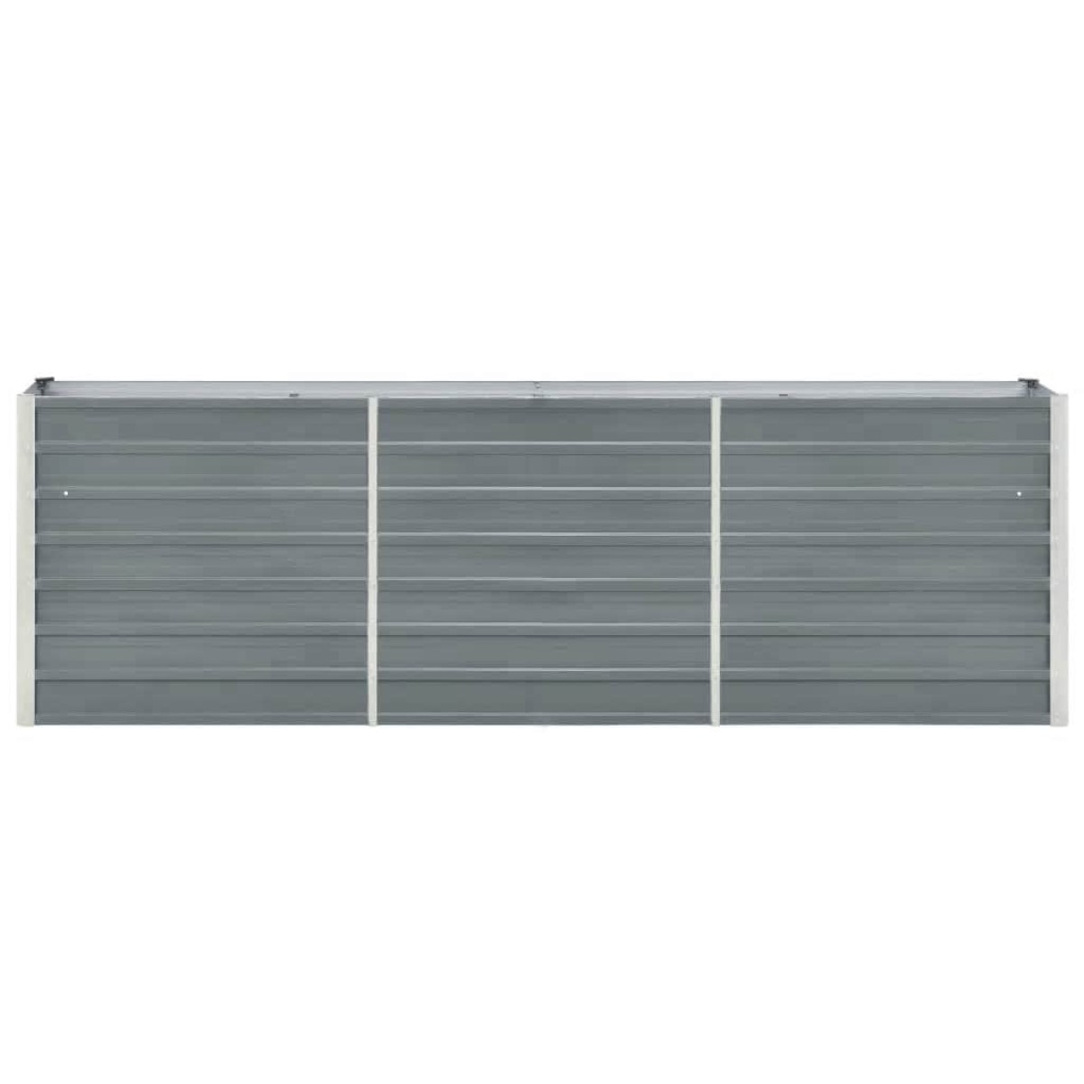 vidaXL Ζαρντινιέρα Υπερυψωμένη Γκρι 240x40x77 εκ. Γαλβανισμ. Χάλυβας