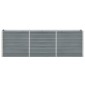 vidaXL Ζαρντινιέρα Υπερυψωμένη Γκρι 240x40x77 εκ. Γαλβανισμ. Χάλυβας
