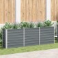 vidaXL Ζαρντινιέρα Υπερυψωμένη Γκρι 240x40x77 εκ. Γαλβανισμ. Χάλυβας