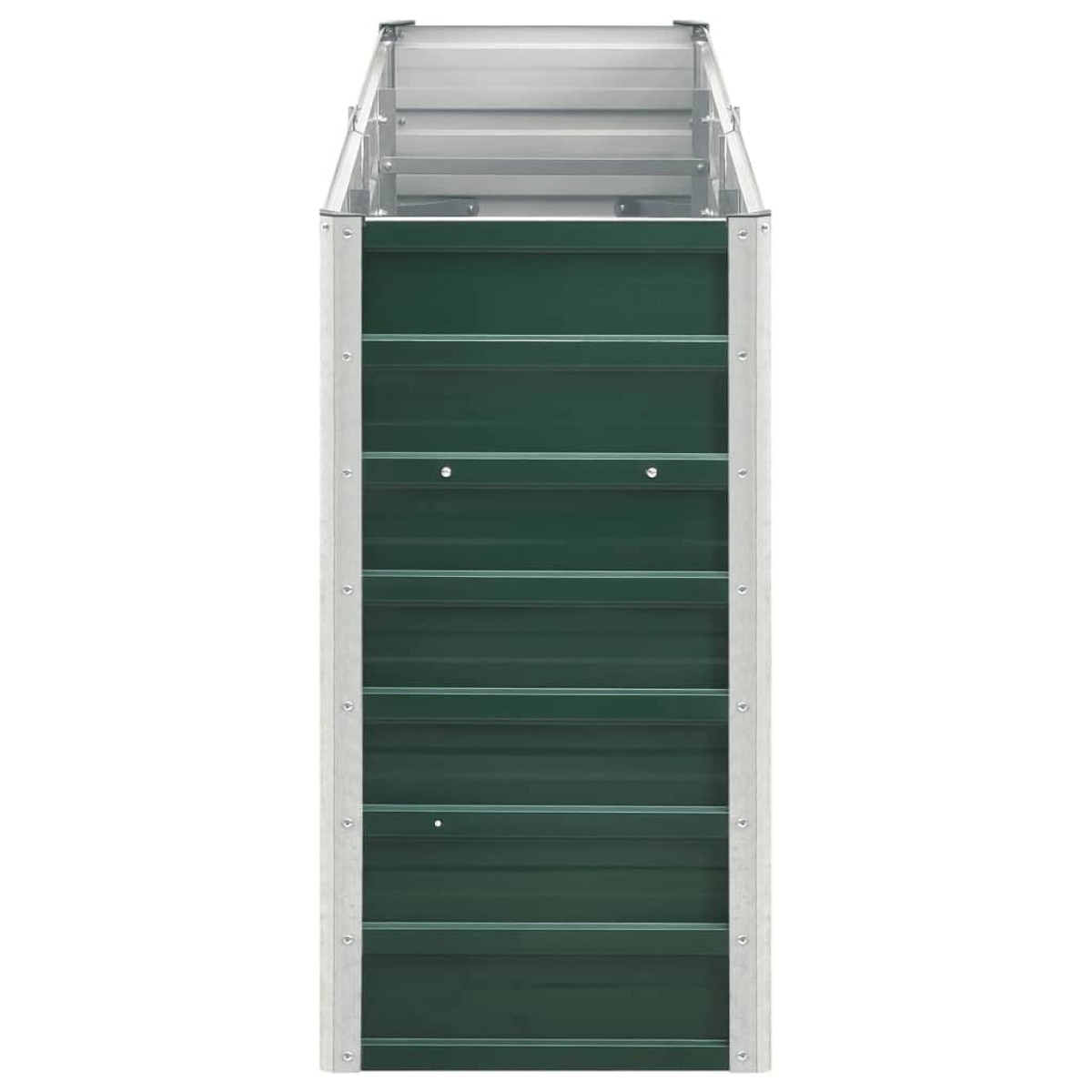 vidaXL Ζαρντινιέρα Υπερυψωμένη Πράσινη 240x40x77 εκ. Γαλβαν. Χάλυβας