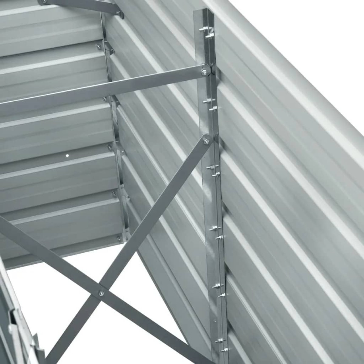 vidaXL Ζαρντινιέρα Υπερυψωμένη Πράσινη 240x40x77 εκ. Γαλβαν. Χάλυβας