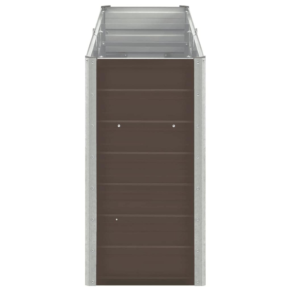 vidaXL Ζαρντινιέρα Υπερυψωμένη Καφέ 240x40x77 εκ. Γαλβανισμ. Χάλυβας