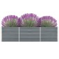 vidaXL Ζαρντινιέρα Υπερυψωμένη Γκρι 240x40x45 εκ. Γαλβανισμ. Χάλυβας