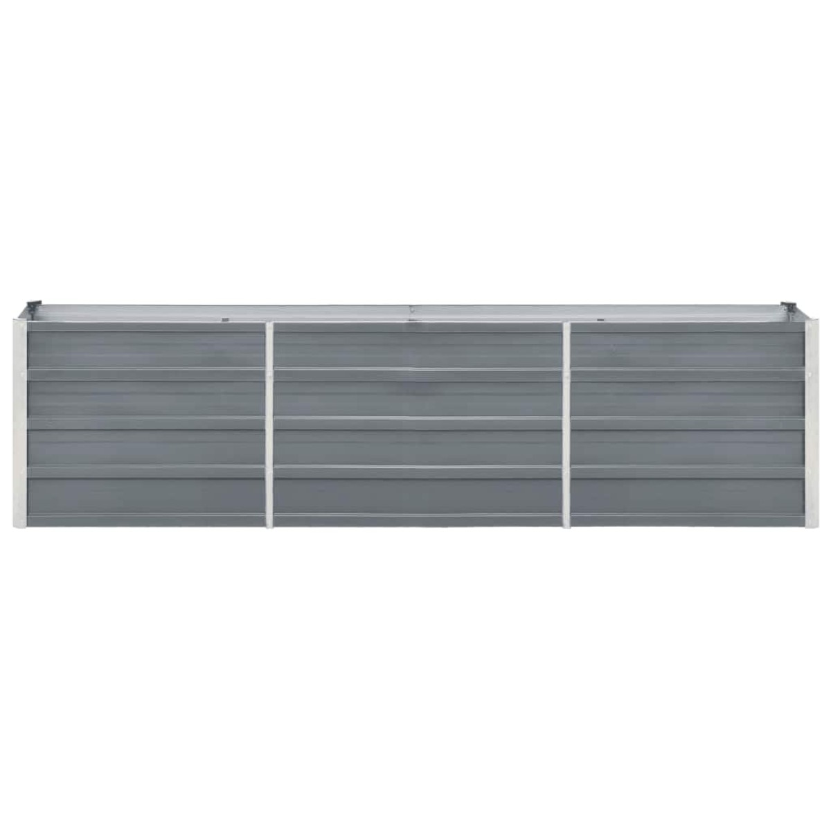 vidaXL Ζαρντινιέρα Υπερυψωμένη Γκρι 240x40x45 εκ. Γαλβανισμ. Χάλυβας