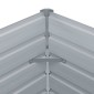 vidaXL Ζαρντινιέρα Υπερυψωμένη Γκρι 240x40x45 εκ. Γαλβανισμ. Χάλυβας