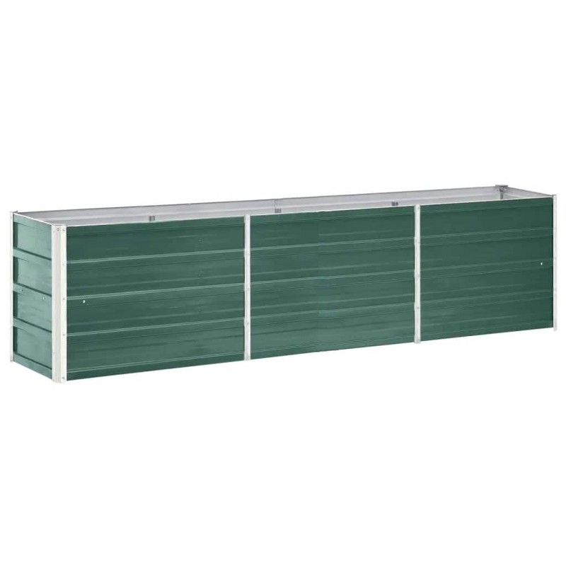 vidaXL Ζαρντινιέρα Υπερυψωμένη Πράσινη 240x40x45 εκ. Γαλβαν. Χάλυβας