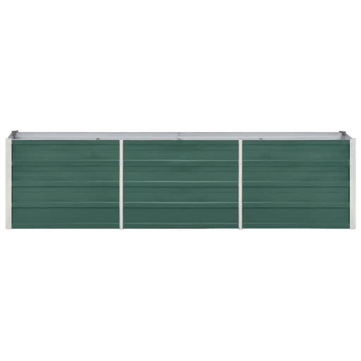vidaXL Ζαρντινιέρα Υπερυψωμένη Πράσινη 240x40x45 εκ. Γαλβαν. Χάλυβας