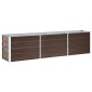 vidaXL Ζαρντινιέρα Υπερυψωμένη Καφέ 240x40x45 εκ. Γαλβανισμ. Χάλυβας