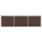 vidaXL Ζαρντινιέρα Υπερυψωμένη Καφέ 240x40x45 εκ. Γαλβανισμ. Χάλυβας
