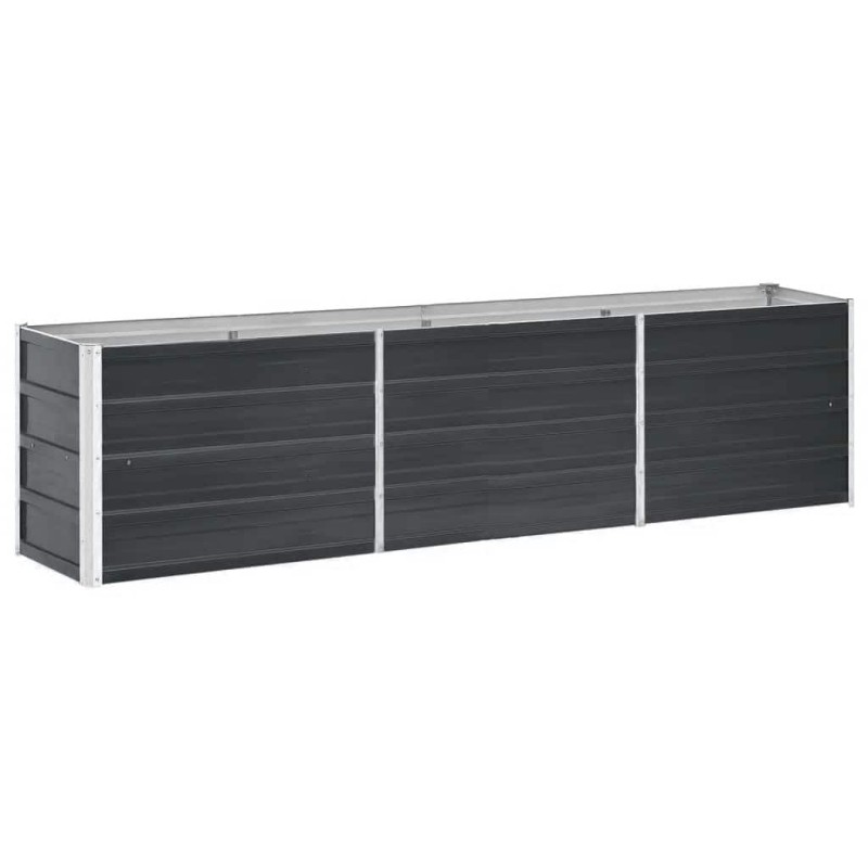 vidaXL Ζαρντινιέρα Υπερυψωμένη Ανθρακί 240x40x45 εκ. Γαλβαν. Χάλυβας
