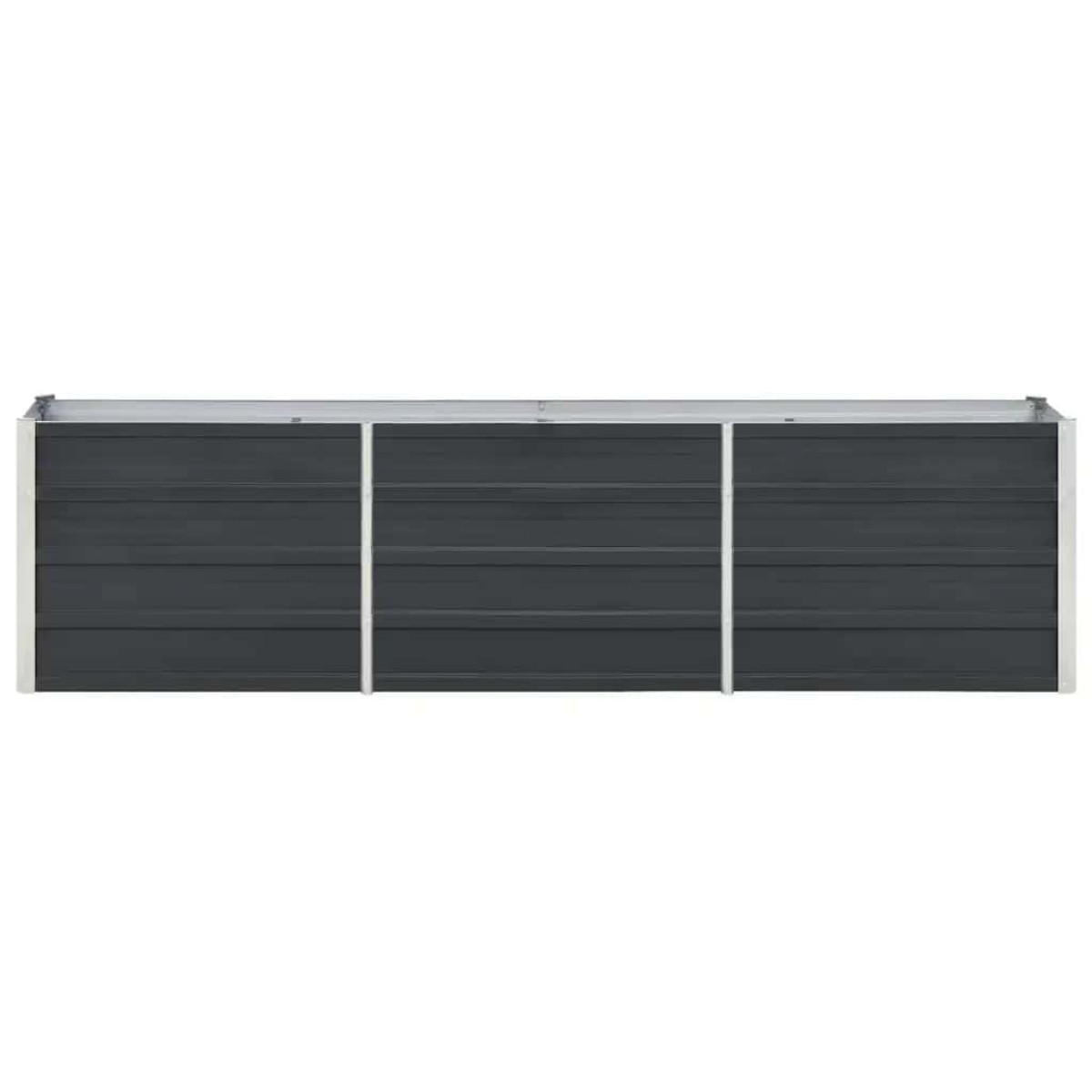 vidaXL Ζαρντινιέρα Υπερυψωμένη Ανθρακί 240x40x45 εκ. Γαλβαν. Χάλυβας