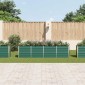 vidaXL Ζαρντινιέρα Ψηλή Πράσινη 320x40x77 εκ. Γαλβανισμένος Χάλυβας