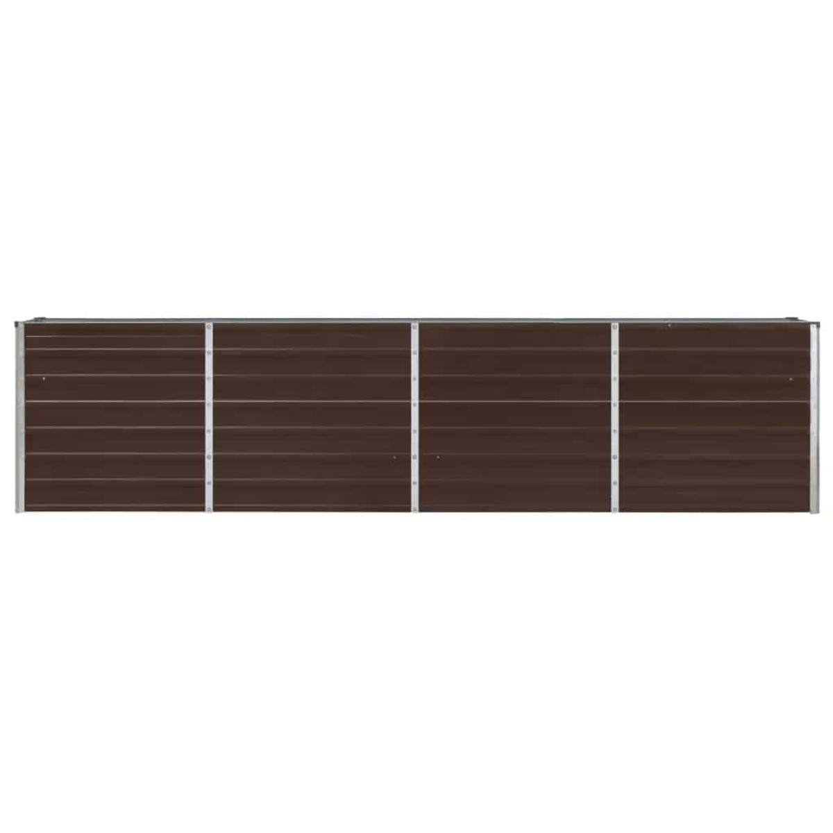 vidaXL Ζαρντινιέρα Ψηλή Καφέ 320 x 40 x 77 εκ. Γαλβανισμένος Χάλυβας