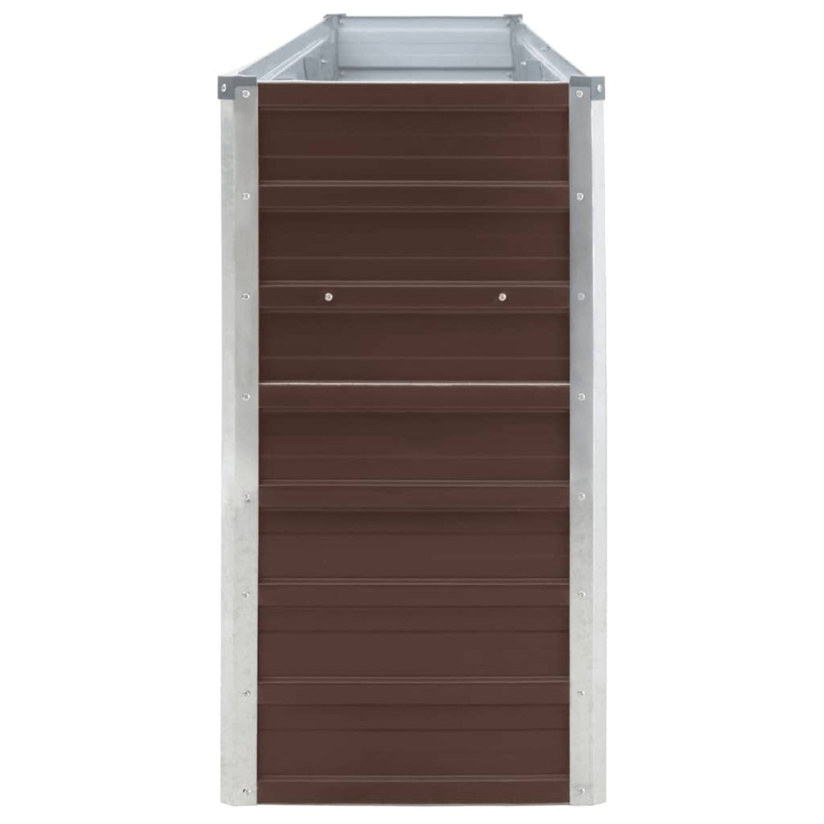 vidaXL Ζαρντινιέρα Ψηλή Καφέ 320 x 40 x 77 εκ. Γαλβανισμένος Χάλυβας