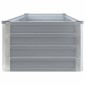 vidaXL Ζαρντινιέρα Υπερυψωμένη Γκρι 320x40x45 εκ. Γαλβανισμ. Χάλυβας