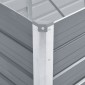 vidaXL Ζαρντινιέρα Υπερυψωμένη Γκρι 320x40x45 εκ. Γαλβανισμ. Χάλυβας