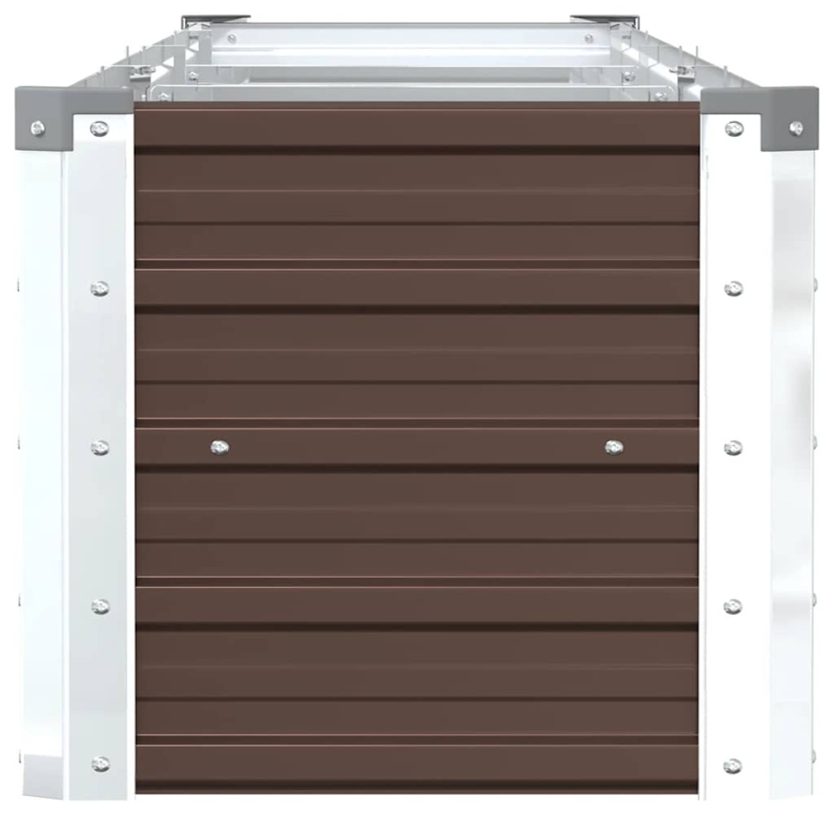 vidaXL Ζαρντινιέρα Υπερυψωμένη Καφέ 320x40x45 εκ. Γαλβανισμ. Χάλυβας