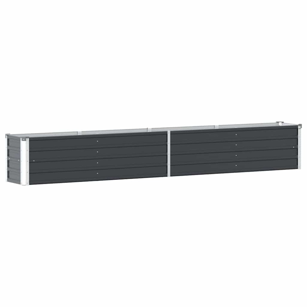vidaXL Ζαρντινιέρα Υπερυψωμένη Ανθρακί 320x40x45 εκ. Γαλβαν. Χάλυβας