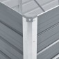 vidaXL Ζαρντινιέρα Υπερυψωμένη Γκρι 400x80x45 εκ. Γαλβαν. Χάλυβας