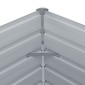 vidaXL Ζαρντινιέρα Υπερυψωμένη Γκρι 400x80x45 εκ. Γαλβαν. Χάλυβας