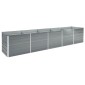 vidaXL Ζαρντινιέρα Υπερυψωμένη Γκρι 400x80x45 εκ. Γαλβαν. Χάλυβας