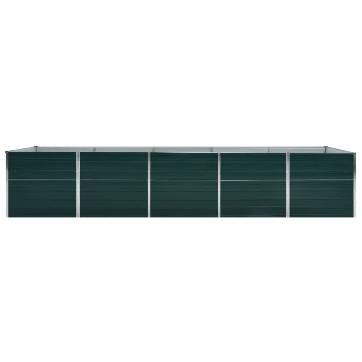 vidaXL Ζαρντινιέρα Υπερυψωμένη Πράσινη 400x80x45 εκ. Γαλβαν. Χάλυβας
