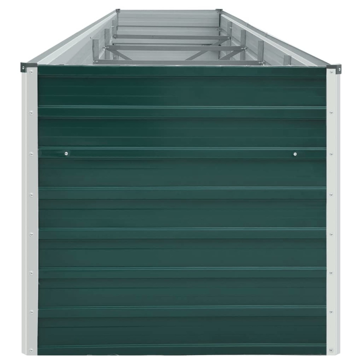 vidaXL Ζαρντινιέρα Υπερυψωμένη Πράσινη 400x80x45 εκ. Γαλβαν. Χάλυβας
