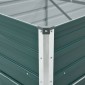 vidaXL Ζαρντινιέρα Υπερυψωμένη Πράσινη 400x80x77 εκ. Γαλβαν. Χάλυβας