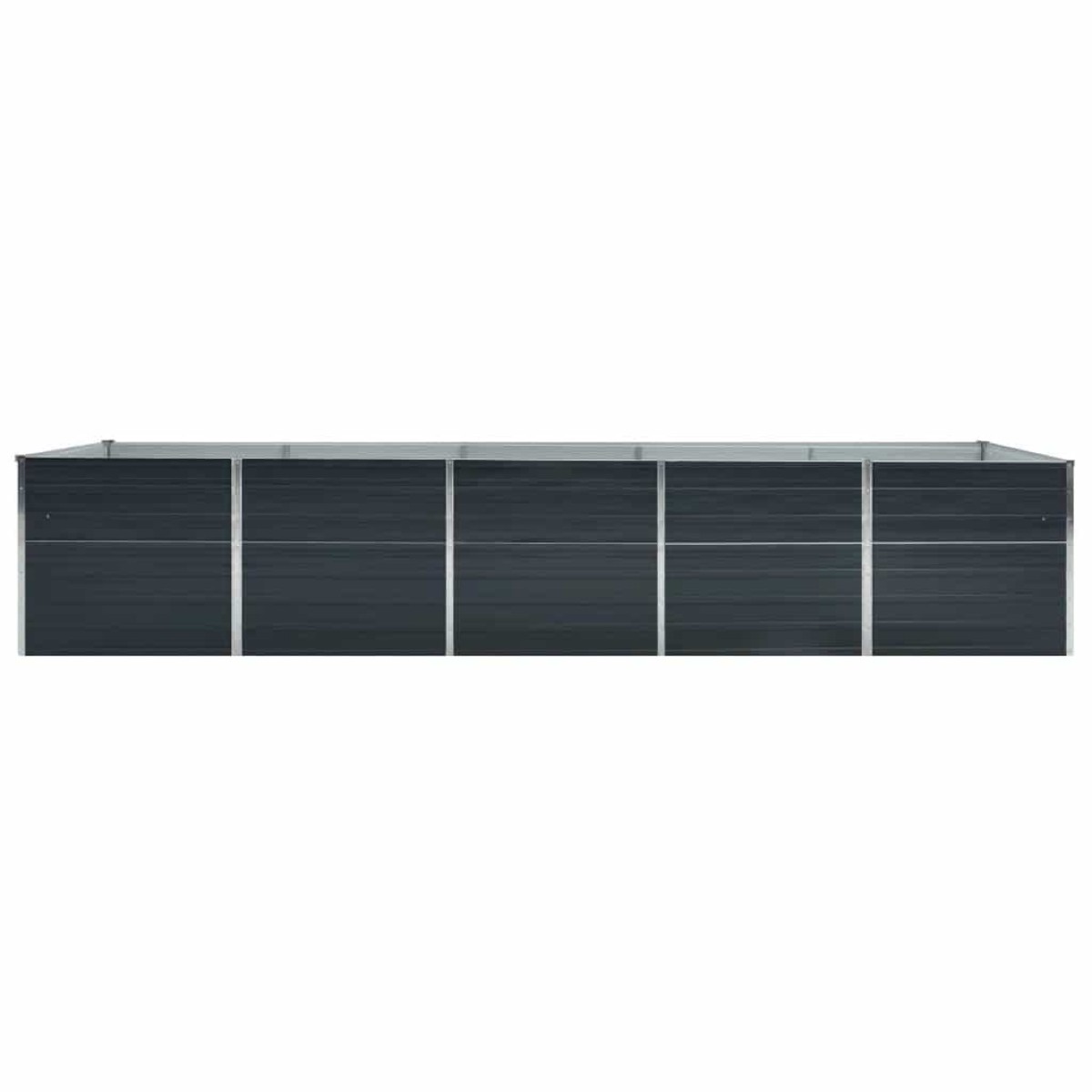 vidaXL Ζαρντινιέρα Υπερυψωμένη Ανθρακί 400x80x77 εκ. Γαλβαν. Χάλυβας