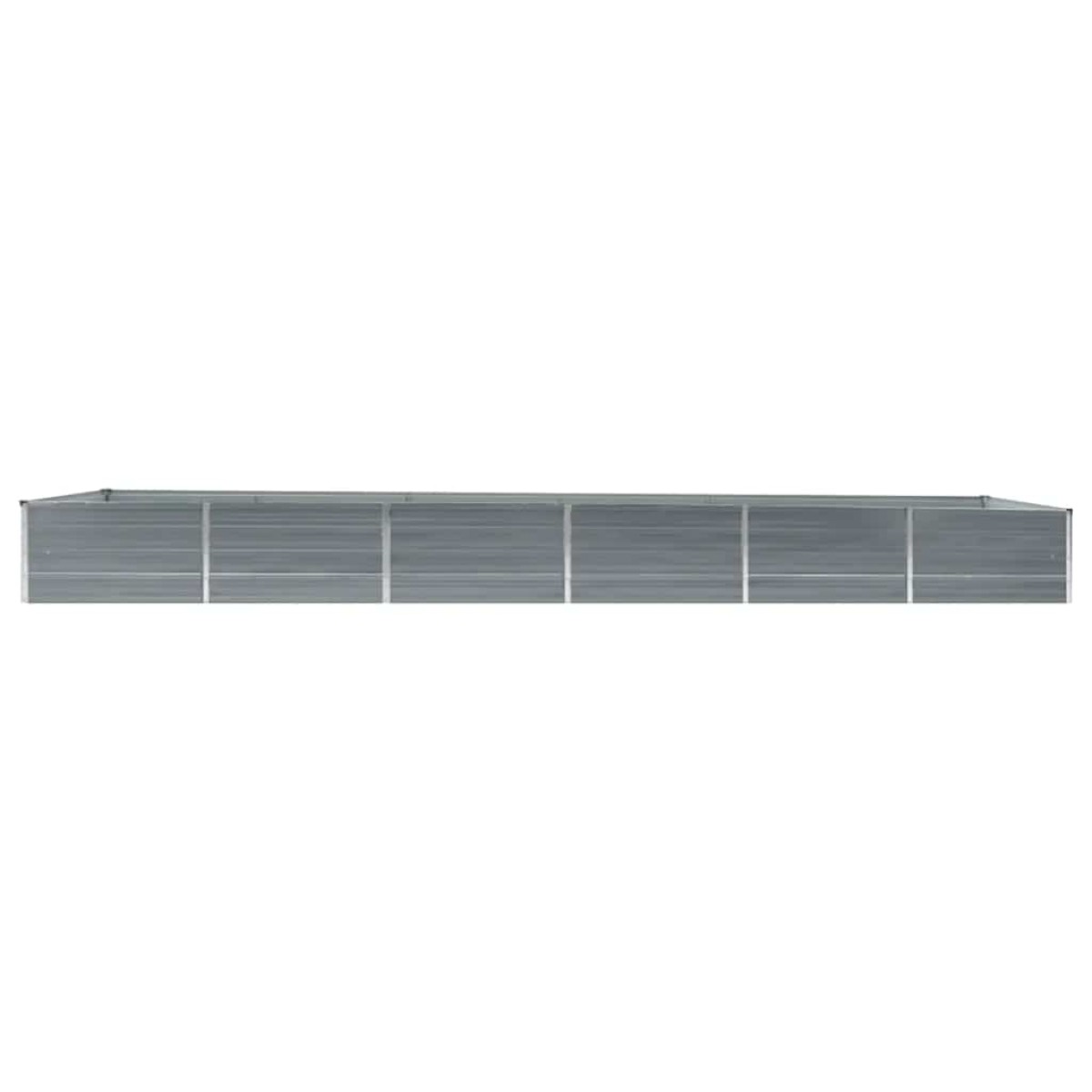 vidaXL Ζαρντινιέρα Υπερυψωμένη Γκρι 480x80x45 εκ. Γαλβαν. Χάλυβας