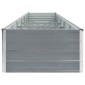 vidaXL Ζαρντινιέρα Υπερυψωμένη Γκρι 480x80x45 εκ. Γαλβαν. Χάλυβας