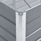 vidaXL Ζαρντινιέρα Υπερυψωμένη Γκρι 480x80x45 εκ. Γαλβαν. Χάλυβας