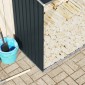 vidaXL Υπόστεγο Αποθήκευσης Ξύλων Κήπου Ανθρακί 330x84x152 εκ. Ατσάλι