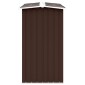 vidaXL Υπόστεγο Αποθήκευσης Ξύλων Κήπου Καφέ 330x92x153 εκ. Ατσάλι
