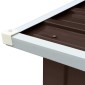 vidaXL Υπόστεγο Αποθήκευσης Ξύλων Κήπου Καφέ 330x92x153 εκ. Ατσάλι