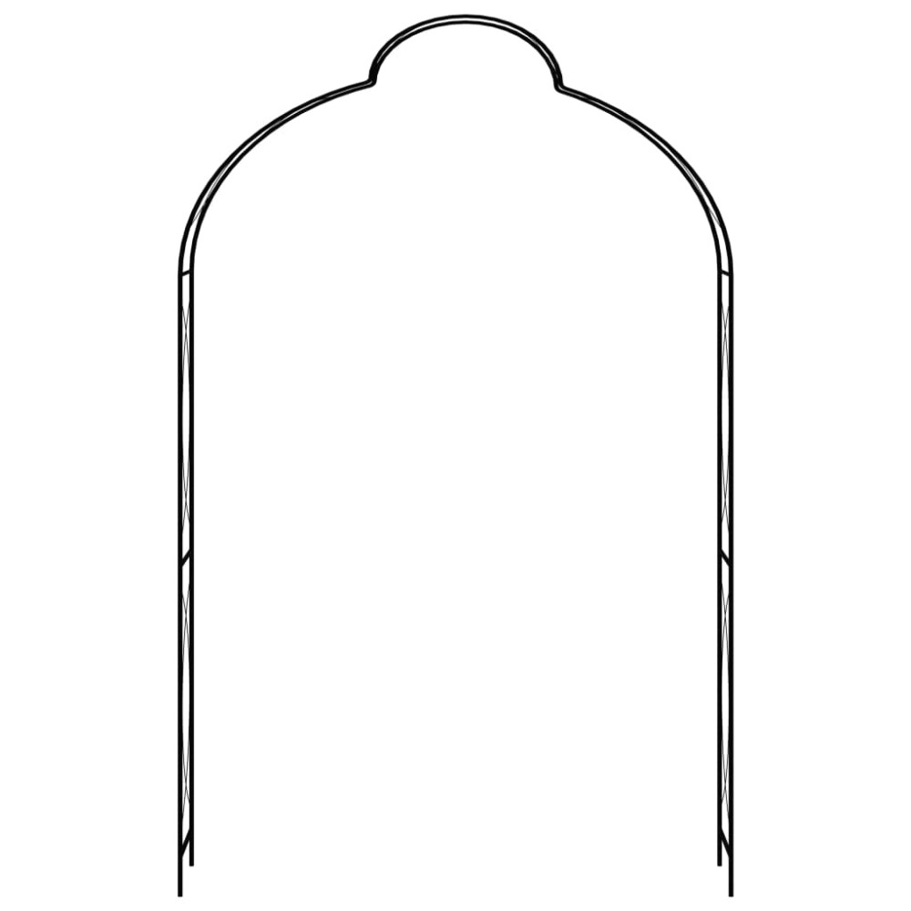 vidaXL Αψίδα Κήπου Μαύρη 150 x 34 x 240 εκ. Σιδερένια